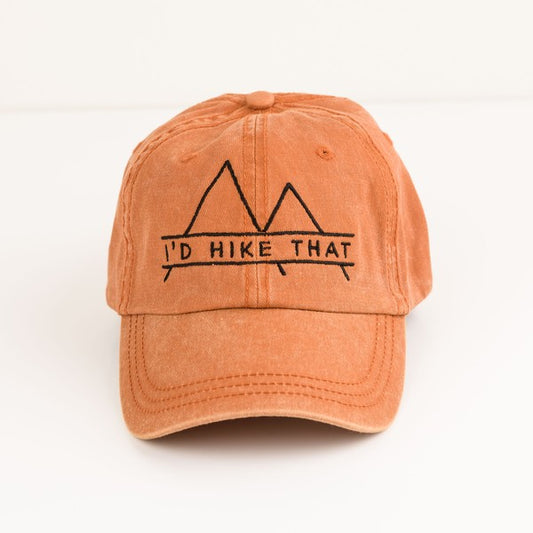 Embroidered I'd Hike That Canvas Hat